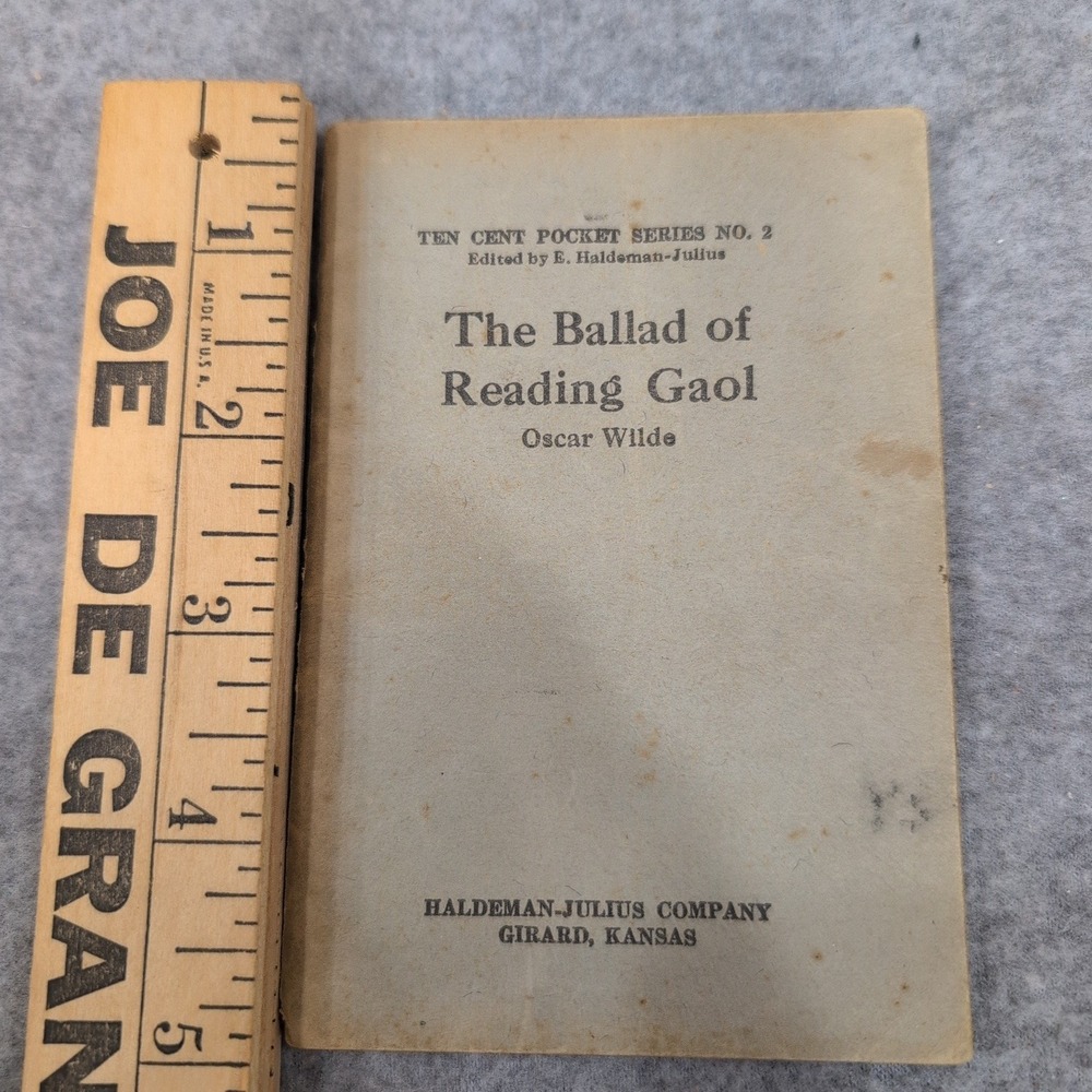 Oscar Wilde The Ballad of Reading Gaol Little Blue Book Haldeman-Julius No 2 192 - Picture 1 of 1